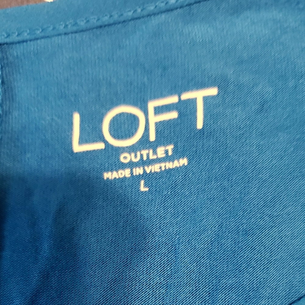 LOFT Vibrant Blue Tank Top - Picture 2 of 3